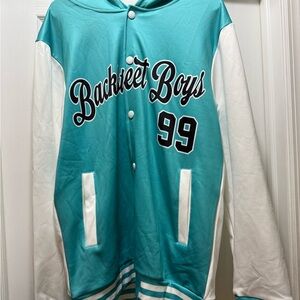 Backstreet Boys Teal and White Light Jacket